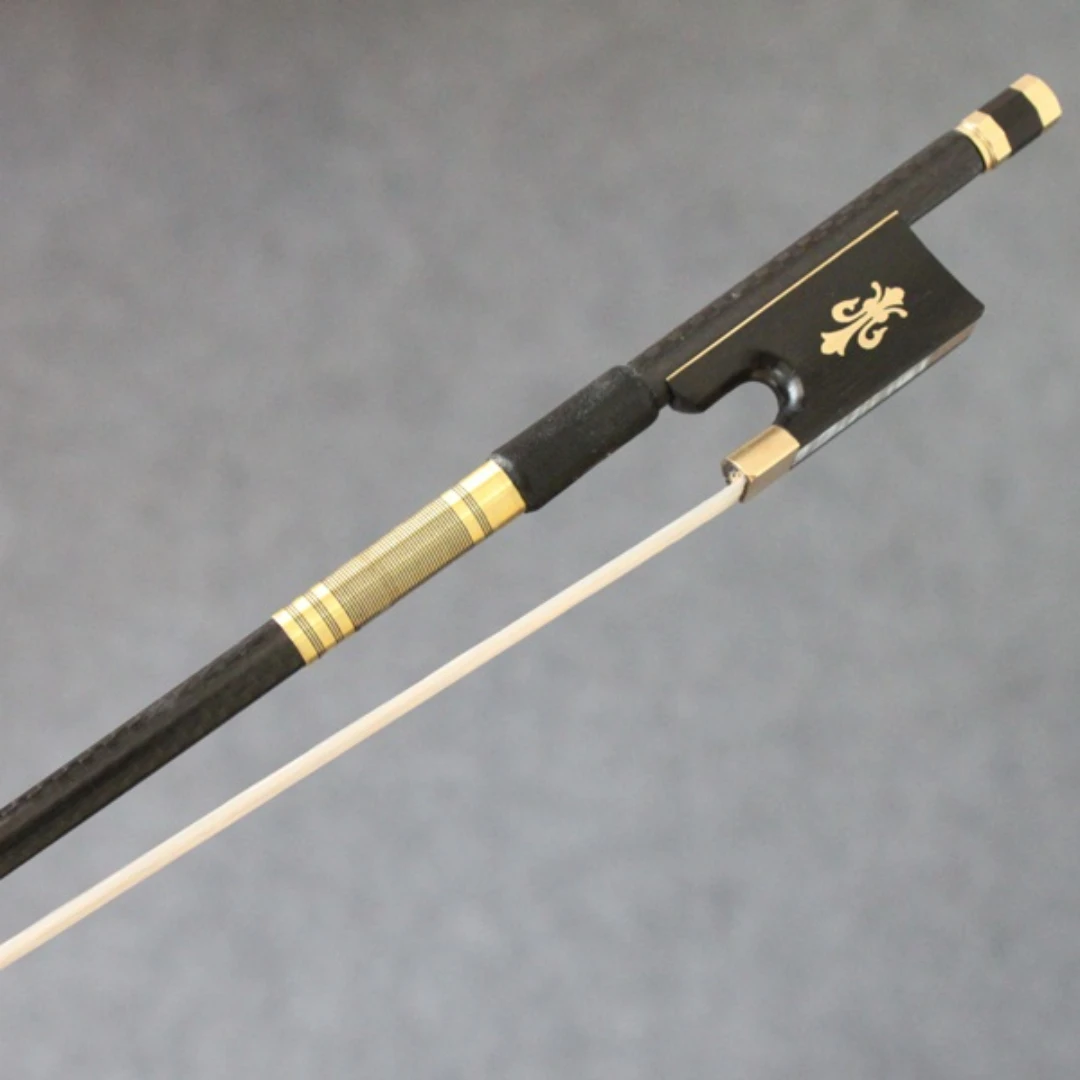 4/4 Size VIOLIN BOW CARBON FIBER Stick EBONY Frog Mongolia Horsehair Fast Response Sweet Tone