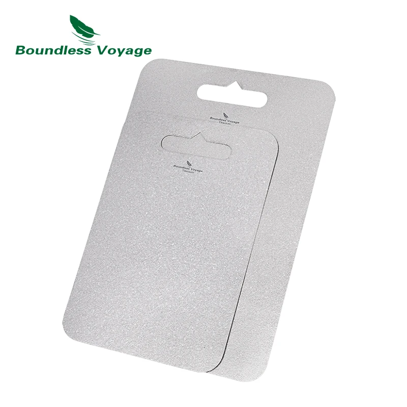 Boundless Voyage Titanium Chopping Board with Hanging Hole Metal Chopping Block Cutting Board for Kitchen Home Outdoor