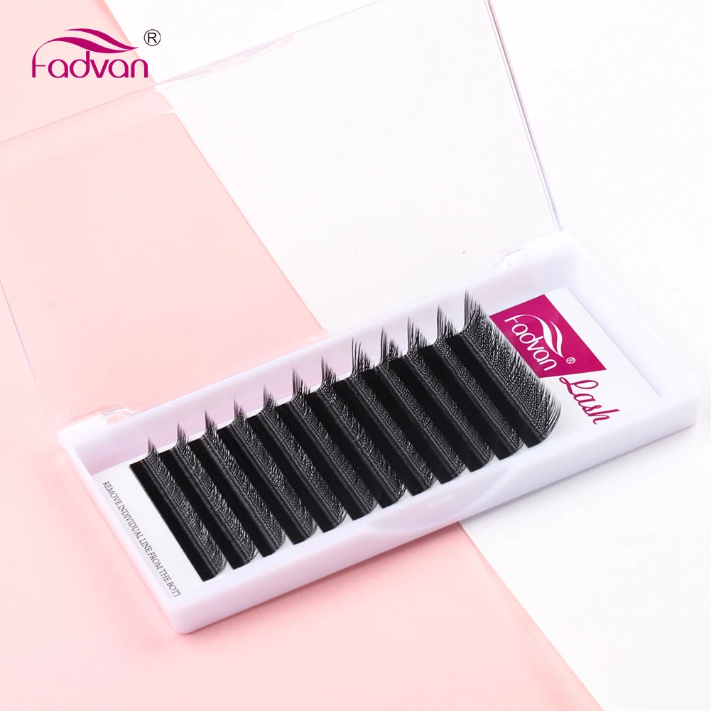 Fadvan L-curl YY Eyelash extensions 0.07 Natural Soft YY Premade Fan Lashes