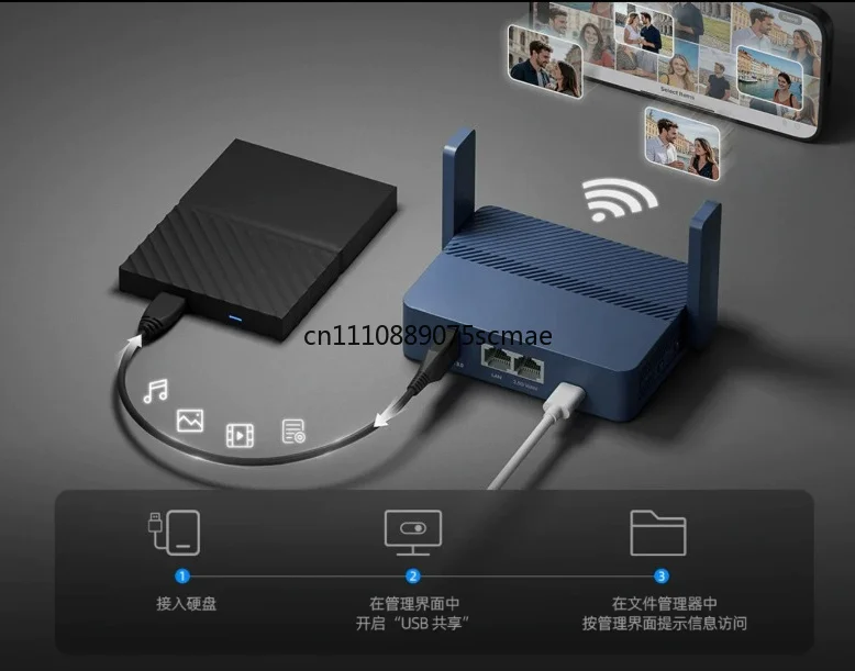 TR3000 256MB Large Flash Mini Router AX3000 WiFi6 Portable and Compact Accompanying Home Travel Travel Mesh Smart,