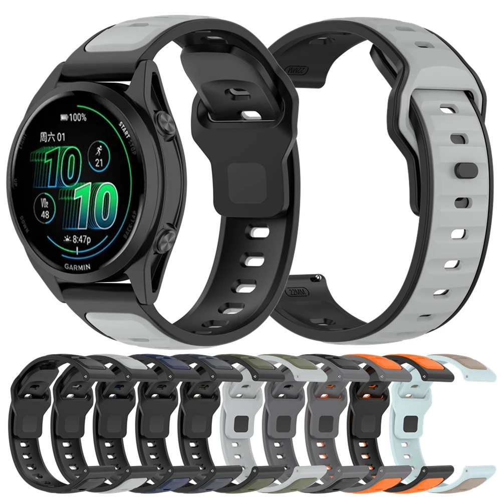20mm 22mm Sports Strap For Garmin Venu 3 Band Watch Band Replacement Silicone Bracelet Forerunner 165 265 255 570 Vivoactive 4 5