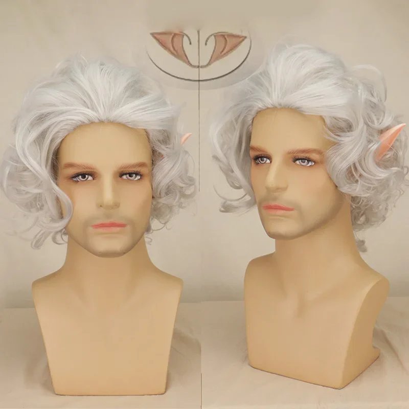 Astarion Cosplay Wig Vampire Cosplay Wig Slivery Hair Baldur's Gate3 Wig Heat Resistant Synthetic Hair Astarion Wig