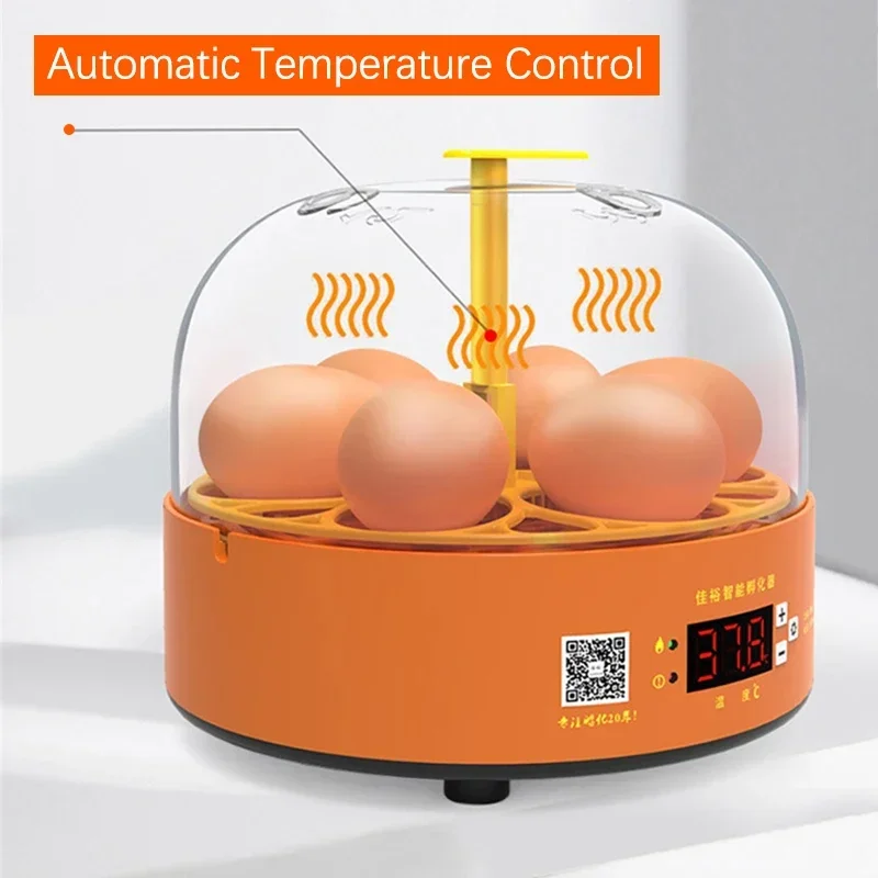 6/9/12 Eggs Incubator Fully Automatic Turning Hatchery Incubator Brooder Machine Farm Animals Egg Digital Temp Control Incubator