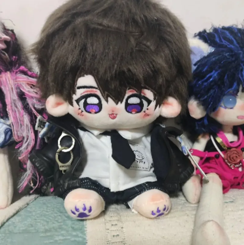 20cm Anime Love and Deepspace Caleb Handsome Boy Plush Doll Stuffed Body Dress Up Clothes Cotton Plushies Figures Xmas Gift