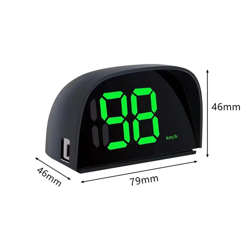 A25P Car HUD Heads Up Display With Digital GPS Speedometer Displaying Speed In Kmh USB Plug Play For All Models