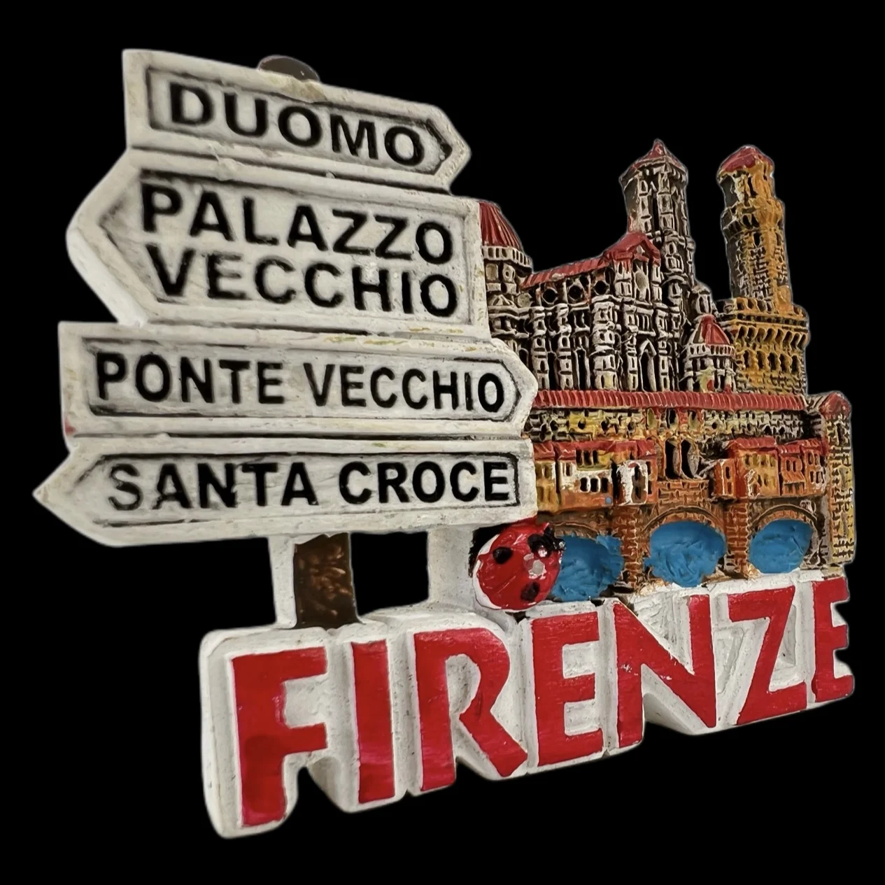 Florence Italy Fridge Magnets Souvenir Street Sign Travel 3D Memorial Magnetic Refrigerator Stickers Gift Room Decoration