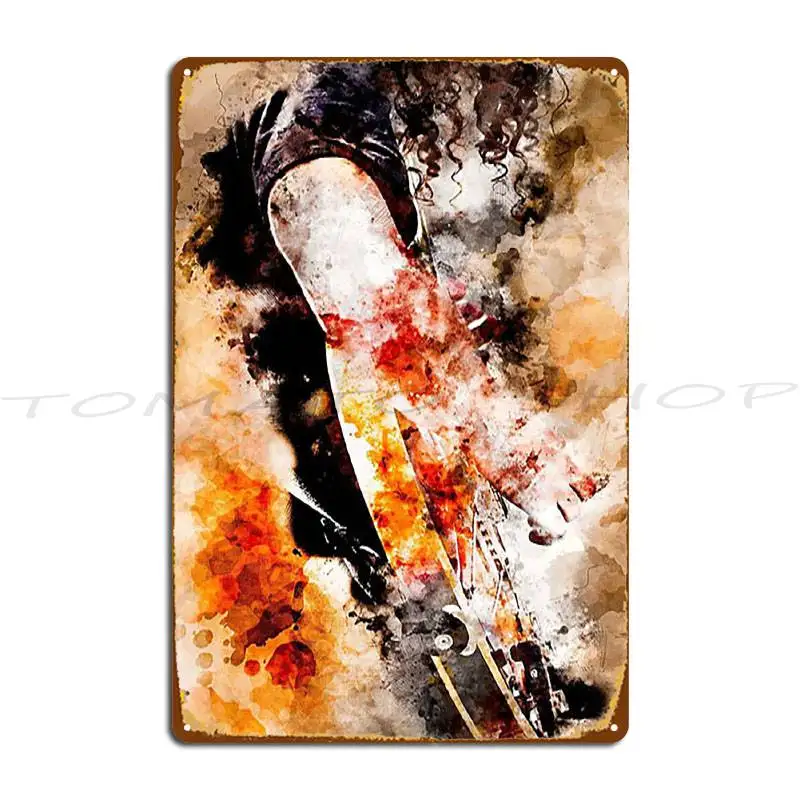 Guitar Guitarist Legend music The Marcus White Stencil Metal Signs Create Wall Decor Funny Home printed  Tin Sign Poster