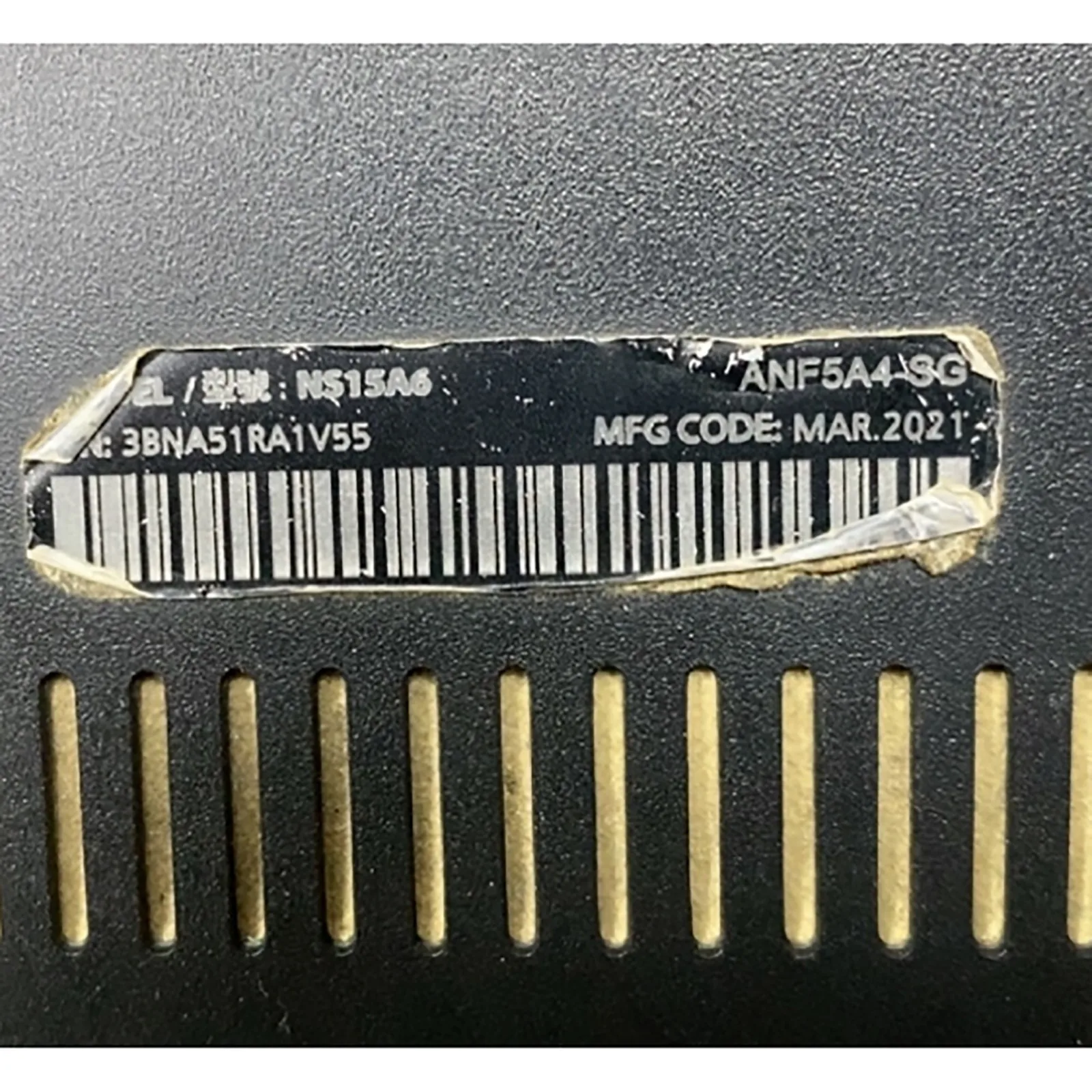 

US layout for AVITA NS15A6 3BNA51RA1V55 laptop keyboard