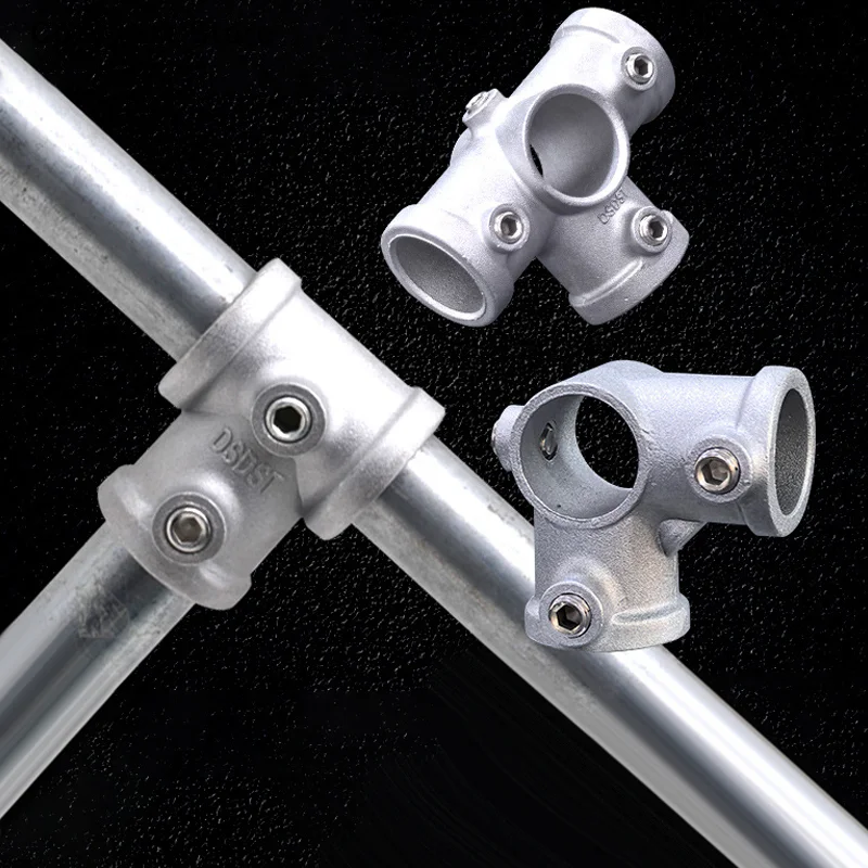 [ZY]Aluminum Alloy Connector Elbow Tee Base Flat Three-dimensional Fitting Connection Fastener 20/25mm Steel Tube Shelf Parts