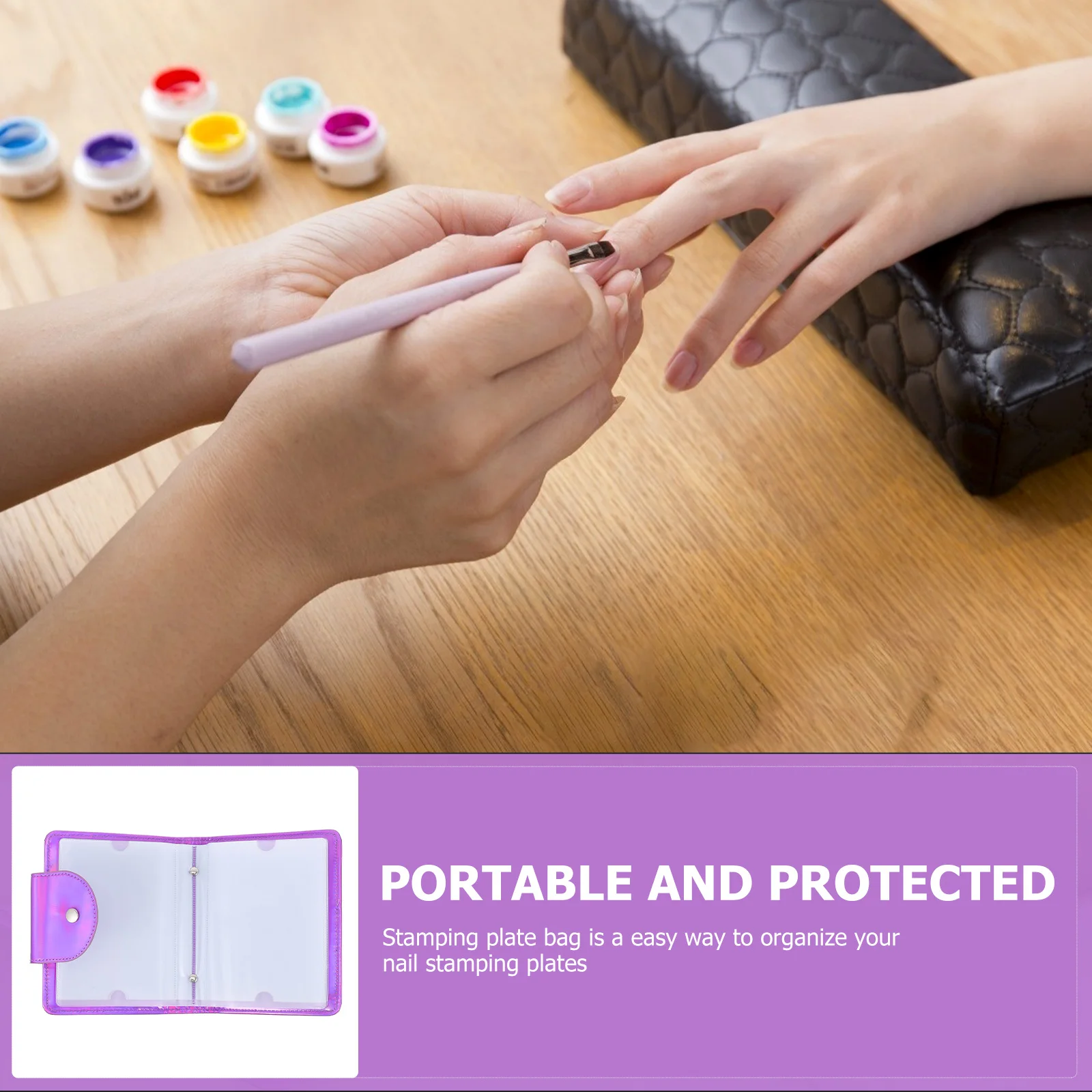 

Plate 20 Card Slots Stamping Plates Storage Pouch Holder ganizer Portable Nail Nail Stamping Bag Art Accessories