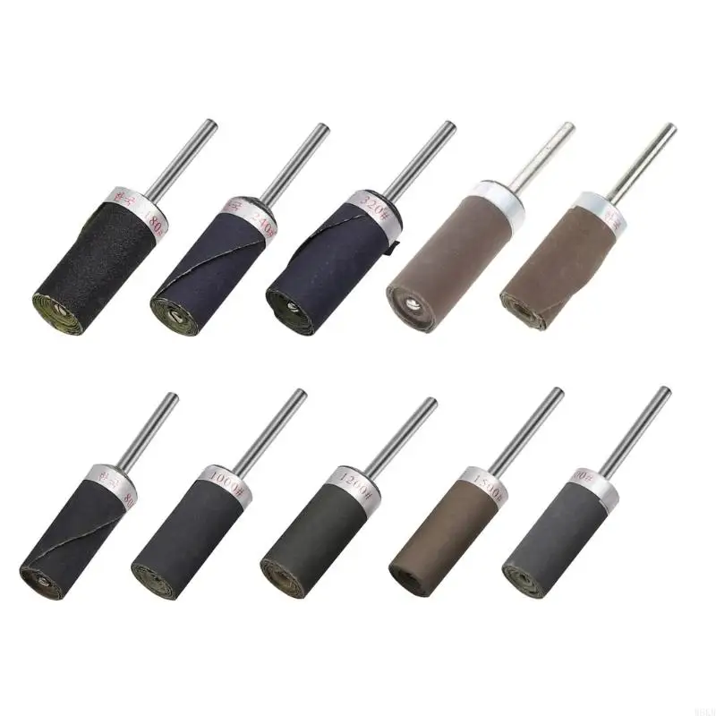 W8KB 3mm Shank Cylinder Sandpaper Rod Sticks Convenient Sand Paper Bar Grit 1500 1200 1000 600 400 320 240 180
