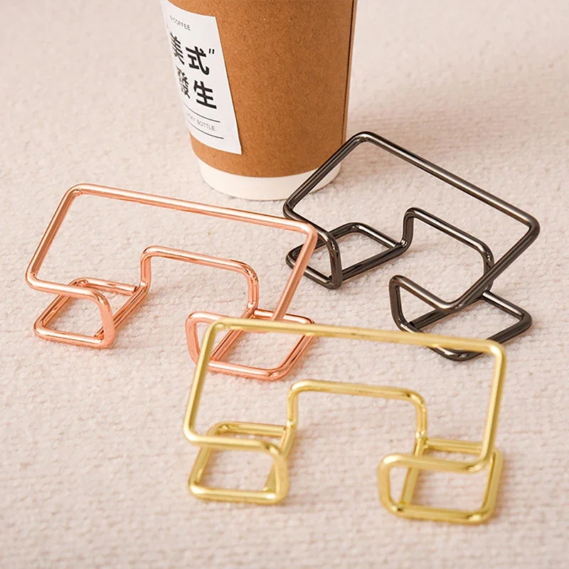 Desktop Business Card Holder Fashion Metal Business Card Display Holder Modern Business Name Card Stand Home Office