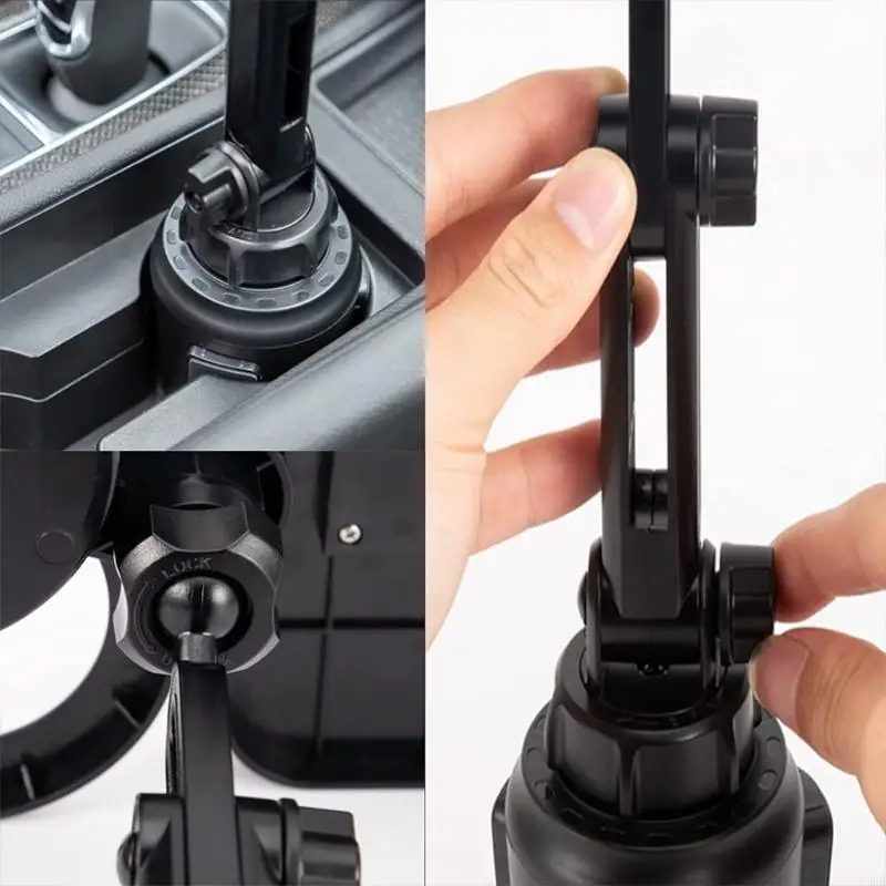 

G5GA Universal Easy to Use 2-in-1 Dual Car Cup Holder ABS+ Polyurethane Black