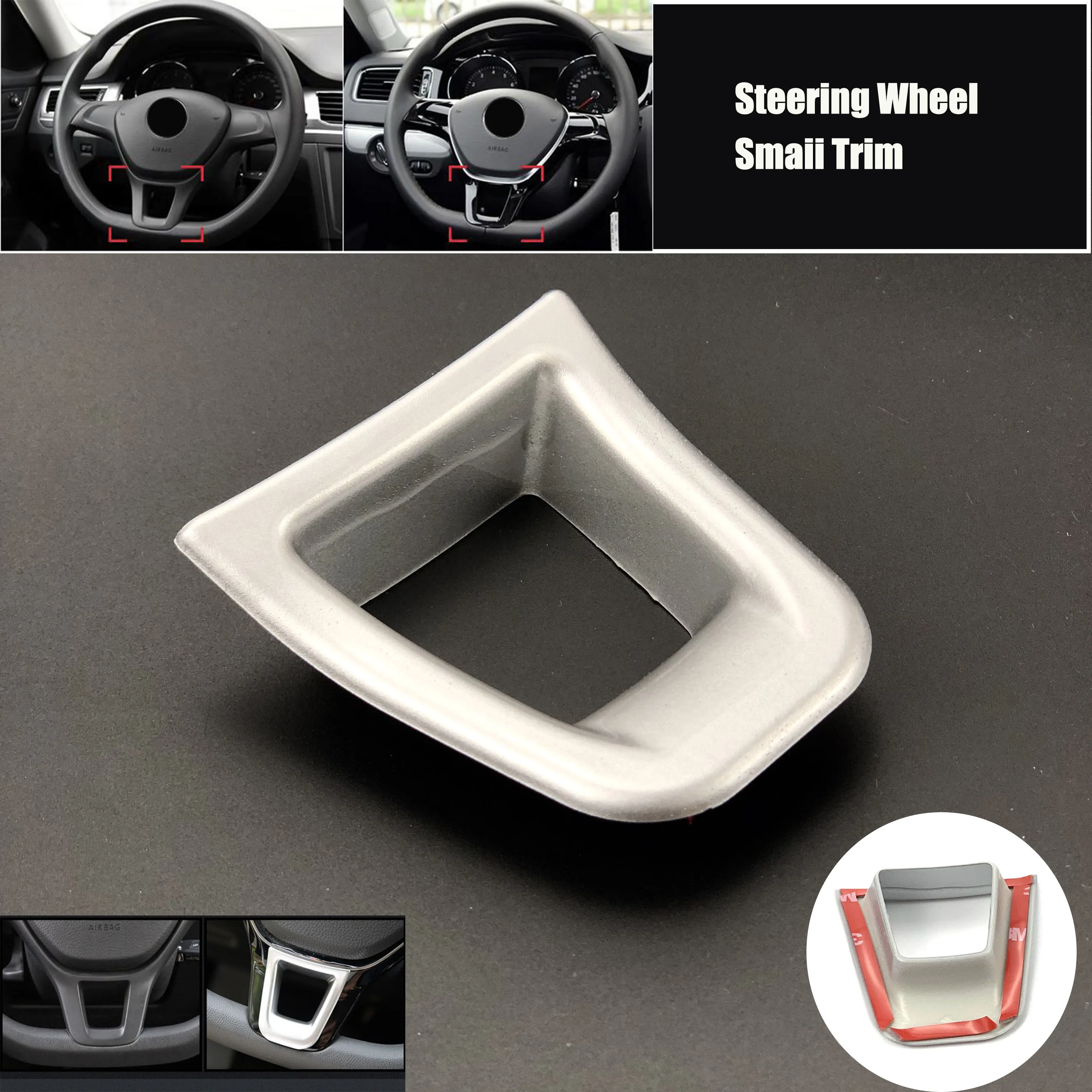 Car accessories Steering Wheel trim For Volkswagen Jetta Golf Sportsvan Golf 7 Polo Caddy Amarok Lavida Passat Tiguan Touran up!