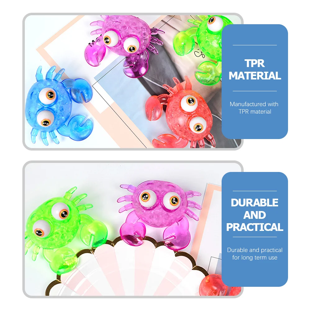 4 قطعة على شكل السلطعون الضغط ضغط الإجهاد الإغاثة المحمولة المدمجة مقاومة للاهتراء جميل الضغط المنزلية القلق الإصدار #3