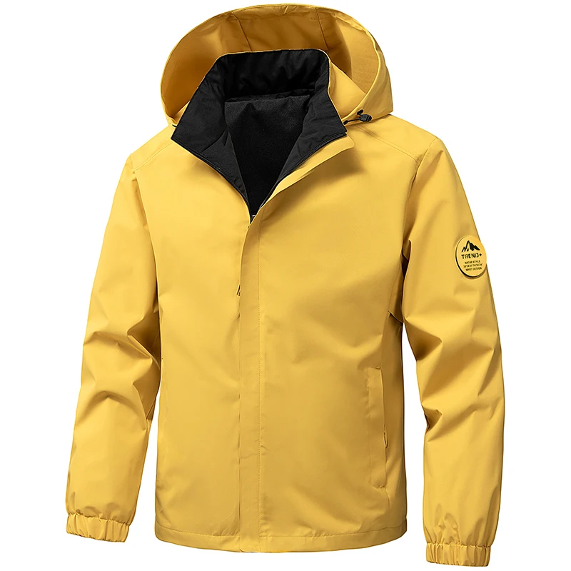 

2026 Mens Windproof Jacket Waterproof Lightweight Mountain Sport Jacket for Men Hooded Windbreaker Parka Outdoor Jackets
