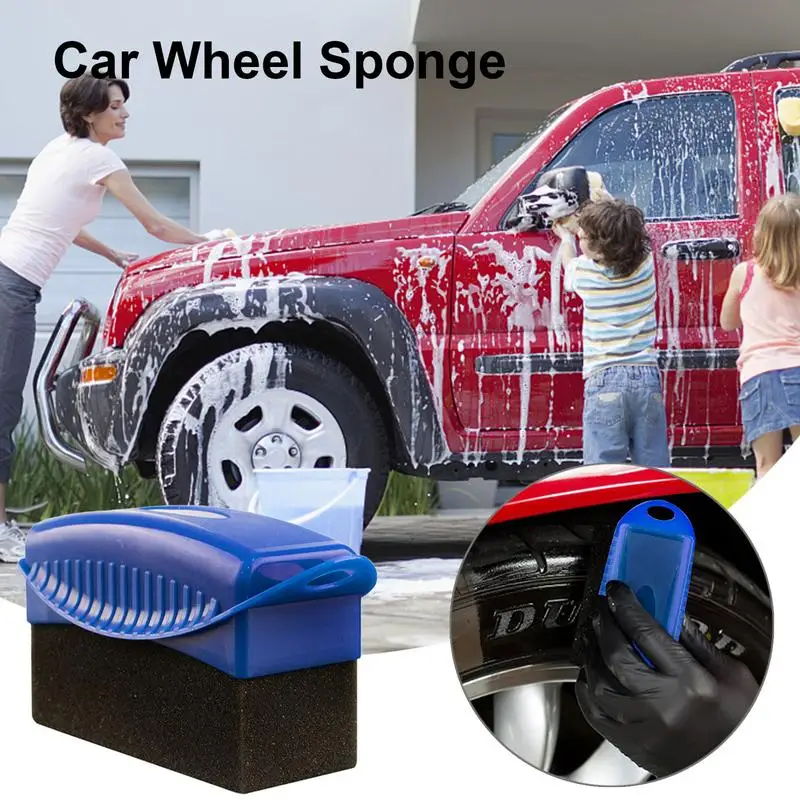 Car Wheel Cleaning Sponge Tire Dressing Applicator Pads Gloss Color Polishing Sponge Wax Tyre Brushes Tool Car Tire Wash Wiper