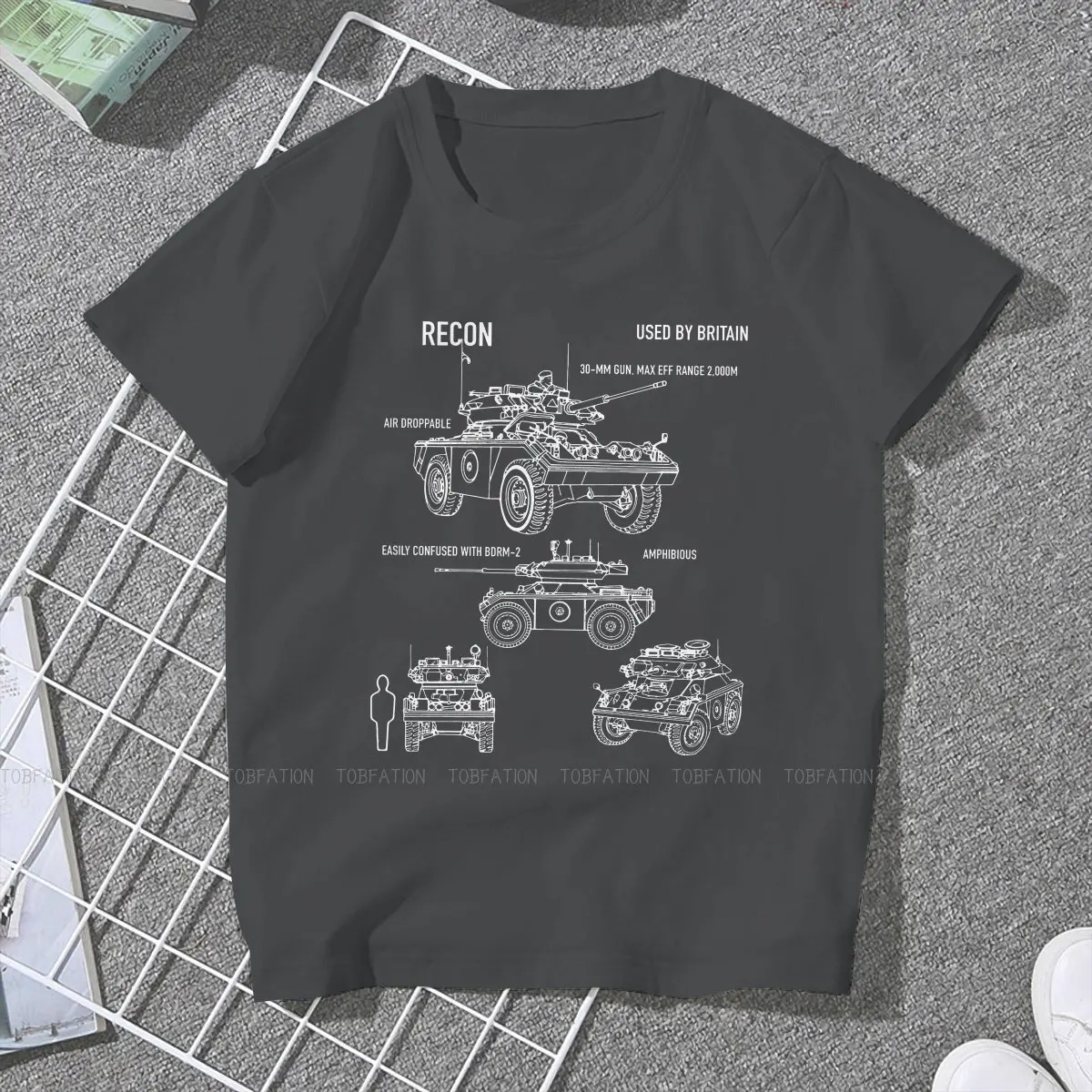 British Army FV 721 Fox Combat Vehicle Reconnaissance Newest TShirts Battlefield Military Shooting Game Female Graphic T Shirt