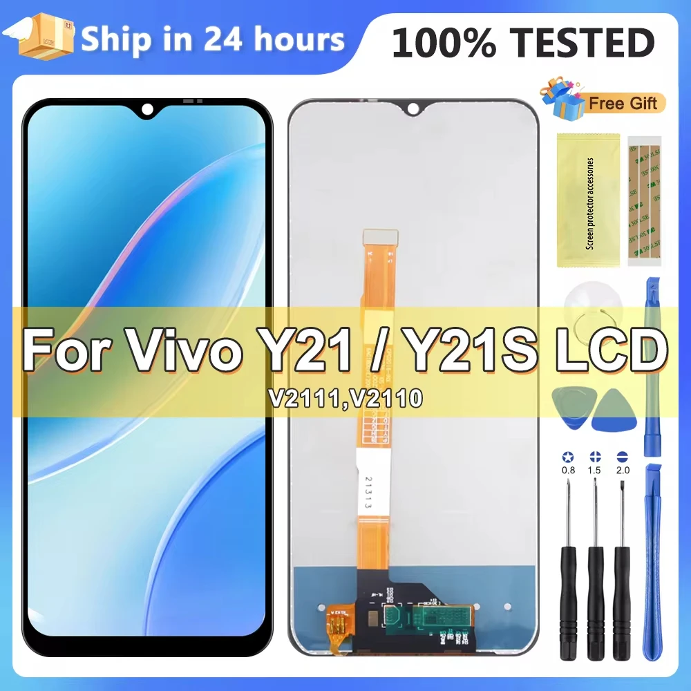 

Original 6.51'' For Vivo Y21S LCD V2110 Display Touch Screen Digitizer Assembly Replacement For Vivo Y21 LCD V2111 Display Frame