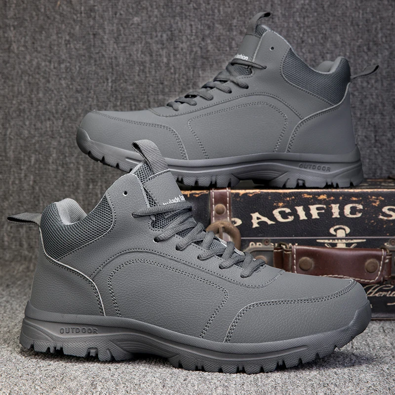 2026 New Model Men's Four Seasons Shoes - Waterproof and Anti-Slip Hiking Shoes - Lightweight Outdoor Work Boots