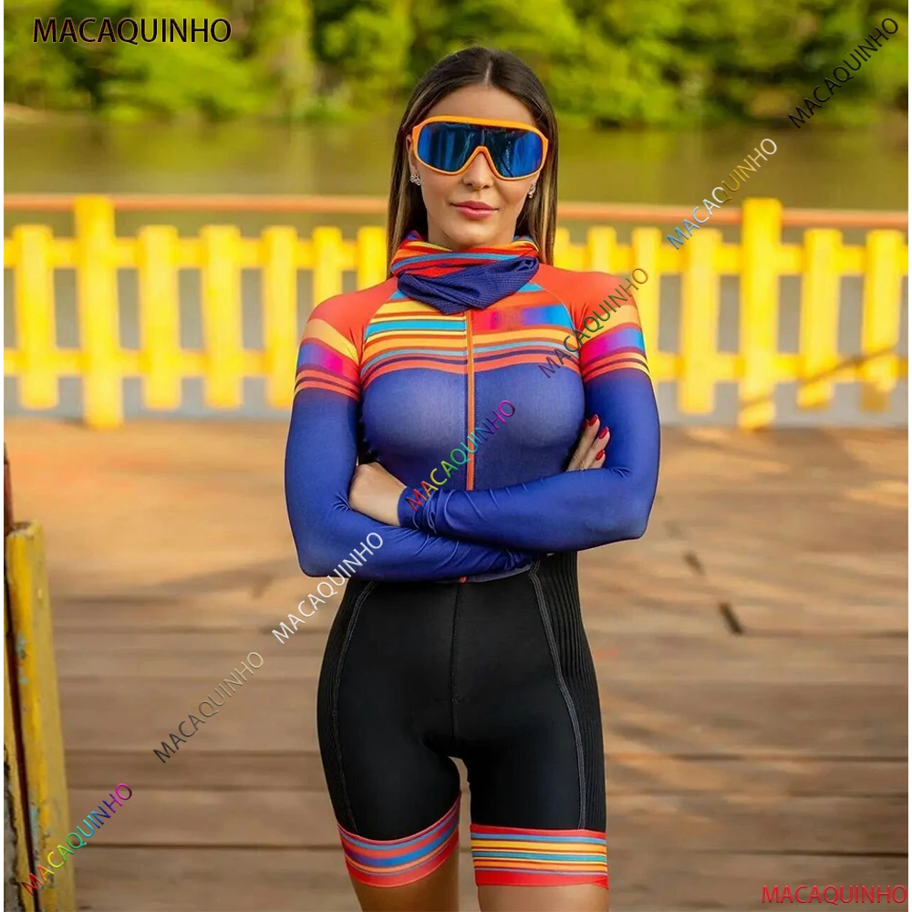 Kafit Women's Cycling Overalls Jumpsuit Long Sleeves Macaquinho Ciclismo 2022 Cyclist Kit Free Shipping To Brasil Pedal Suit