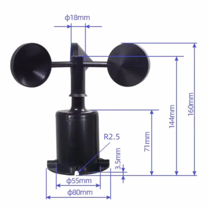 0-30M/S Special Construction Site Wind Meter Alarm Wind Speed Test Meter 3 Inch 4-Digit Large Screen Tower Crane Anemometer