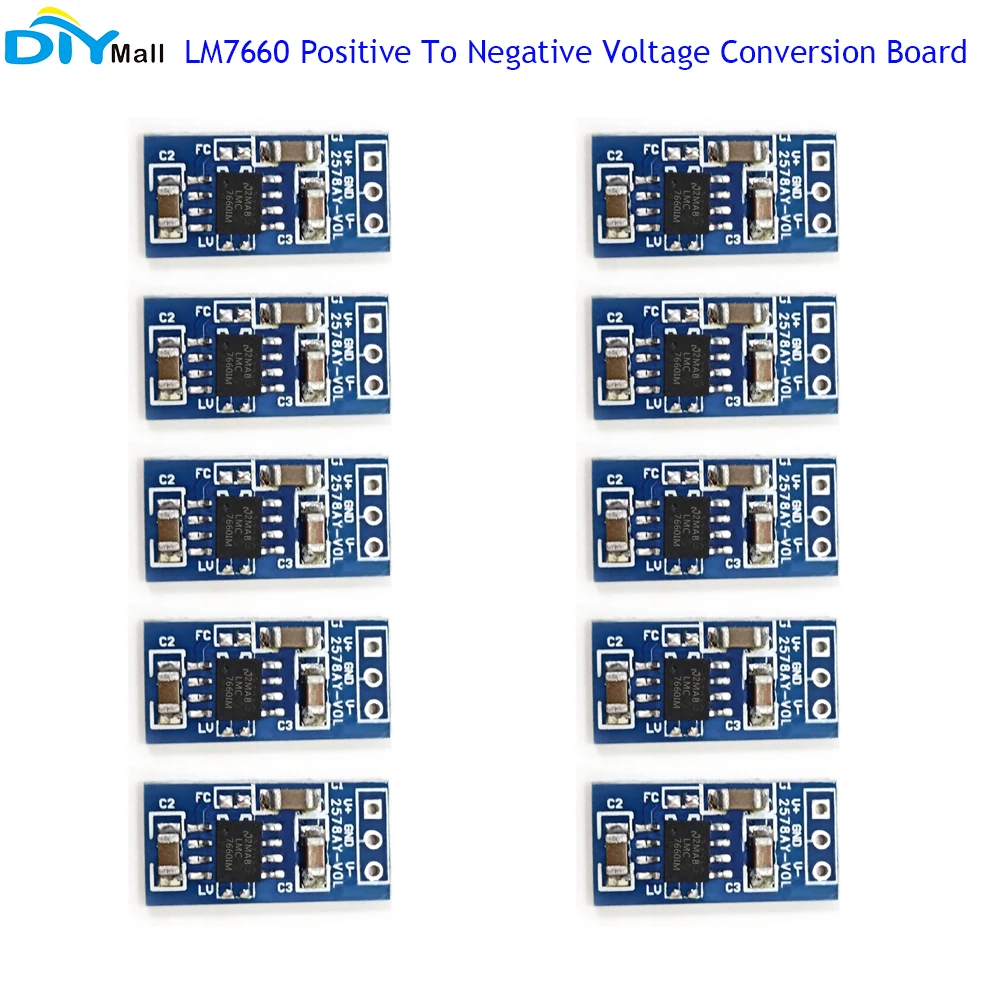 

10x LM7660 Positive To Negative Voltage Conversion Board 1.5-10V Input High Precision Voltage Inversion Module Switch Regulator