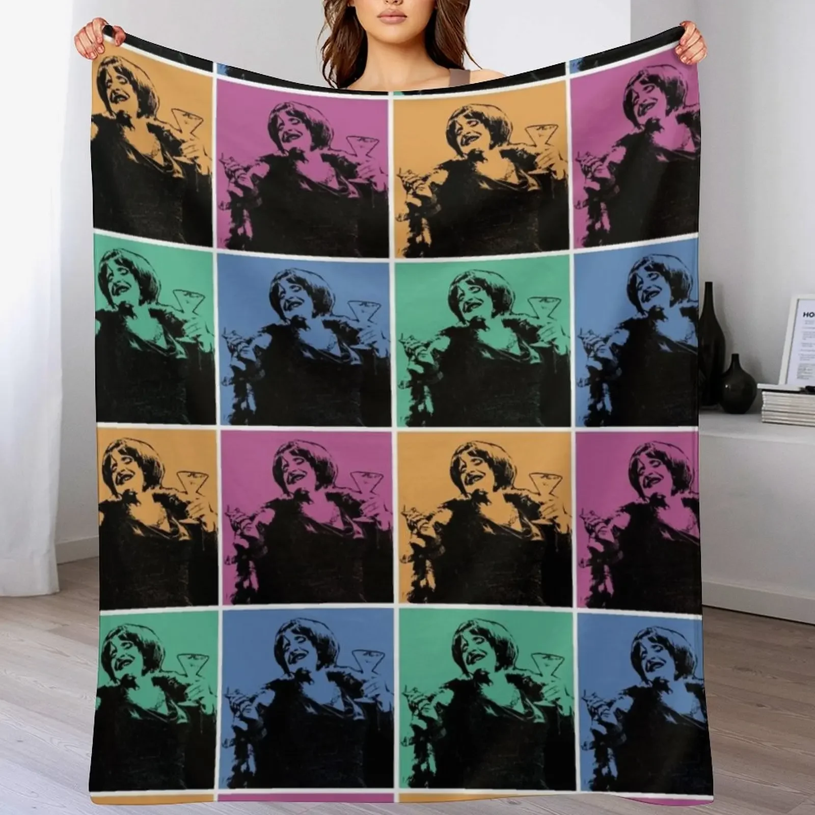 

Patti LuPone I'll Drink to That Company PopART Throw Blanket Flannel Fleece Soft Warm Throw Blanket