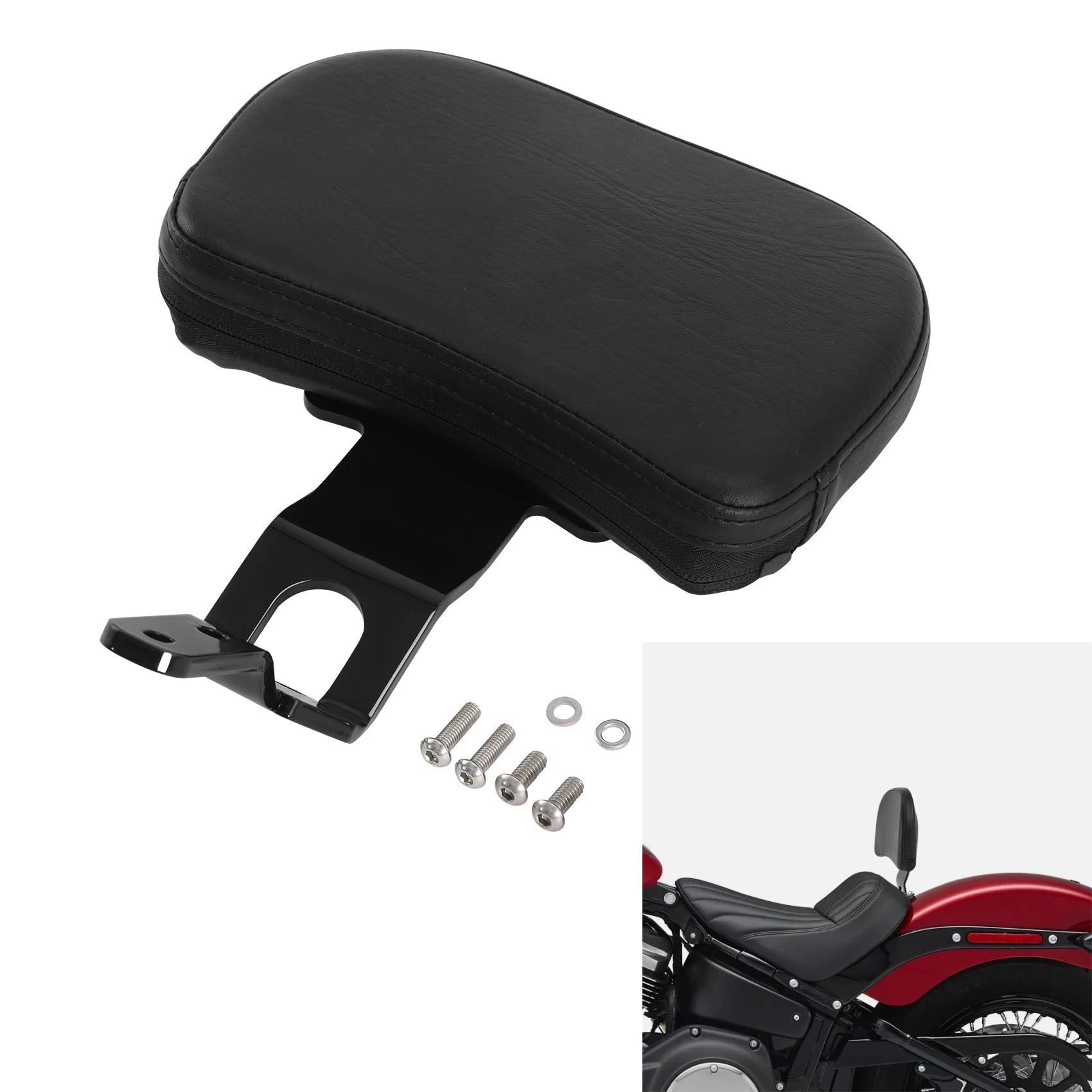

Front Rider Driver Backrest Fit For Harley Softail Standard FXST Street Bob FXBB 2018-2024 FLSL 2018-2021