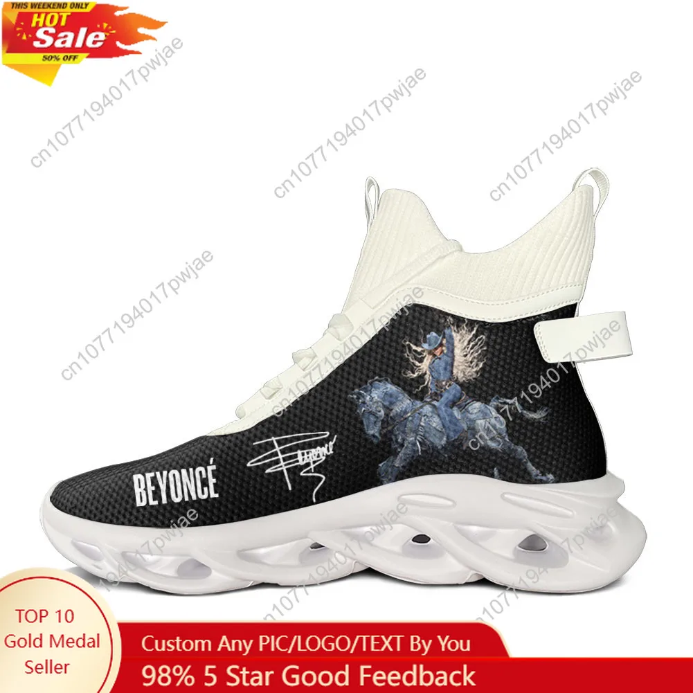 

Beyonce Rock Cowboy Carter High Top Flats Sneakers Mens Womens Hiking Running Sneakers