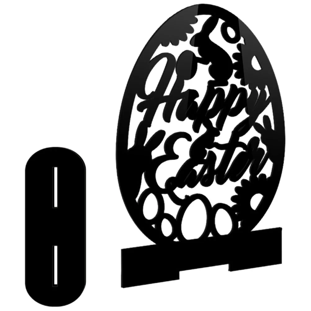 

Easter Acrylic Desktop Easter Table Sign Centerpiece Egg nament Festive Table Sign Home Party Decoration DIY Craft