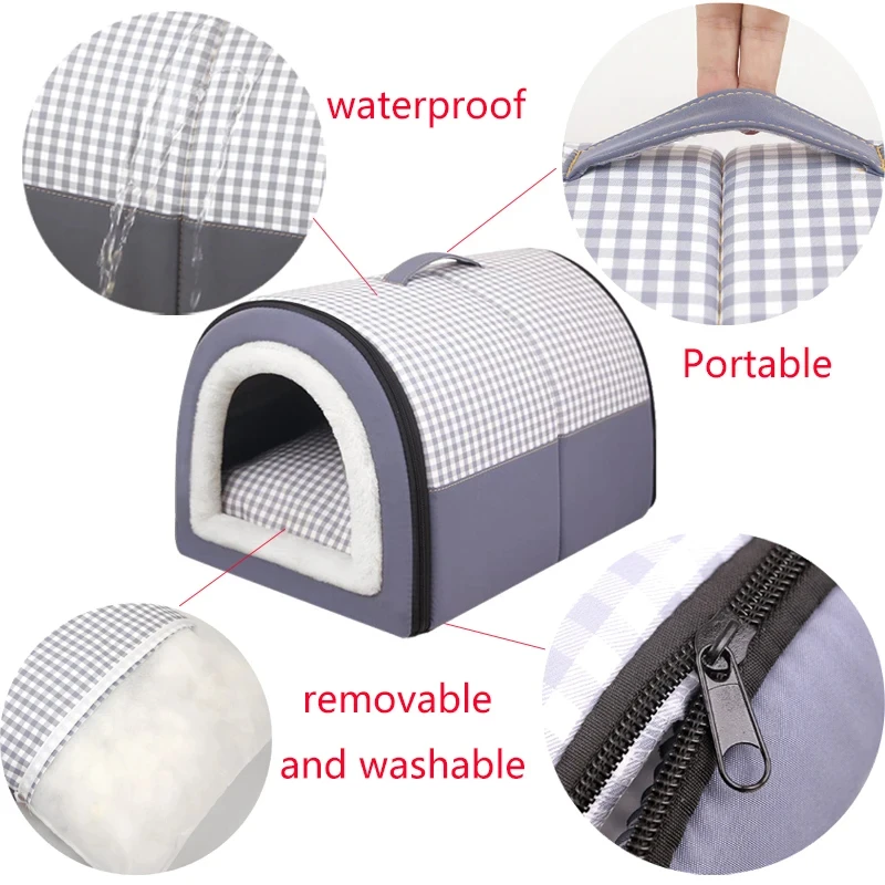 Soft Cozy Sleeping Bed for Small and Medium Dogs and Cats, Foldable and Removable Nest, Portable Kennel, Pet Supplies