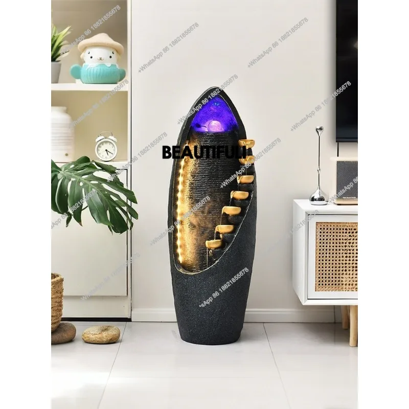 flowing water fountain landscape lucky egg floor ornament circulating water living room European decoration opening ceremony