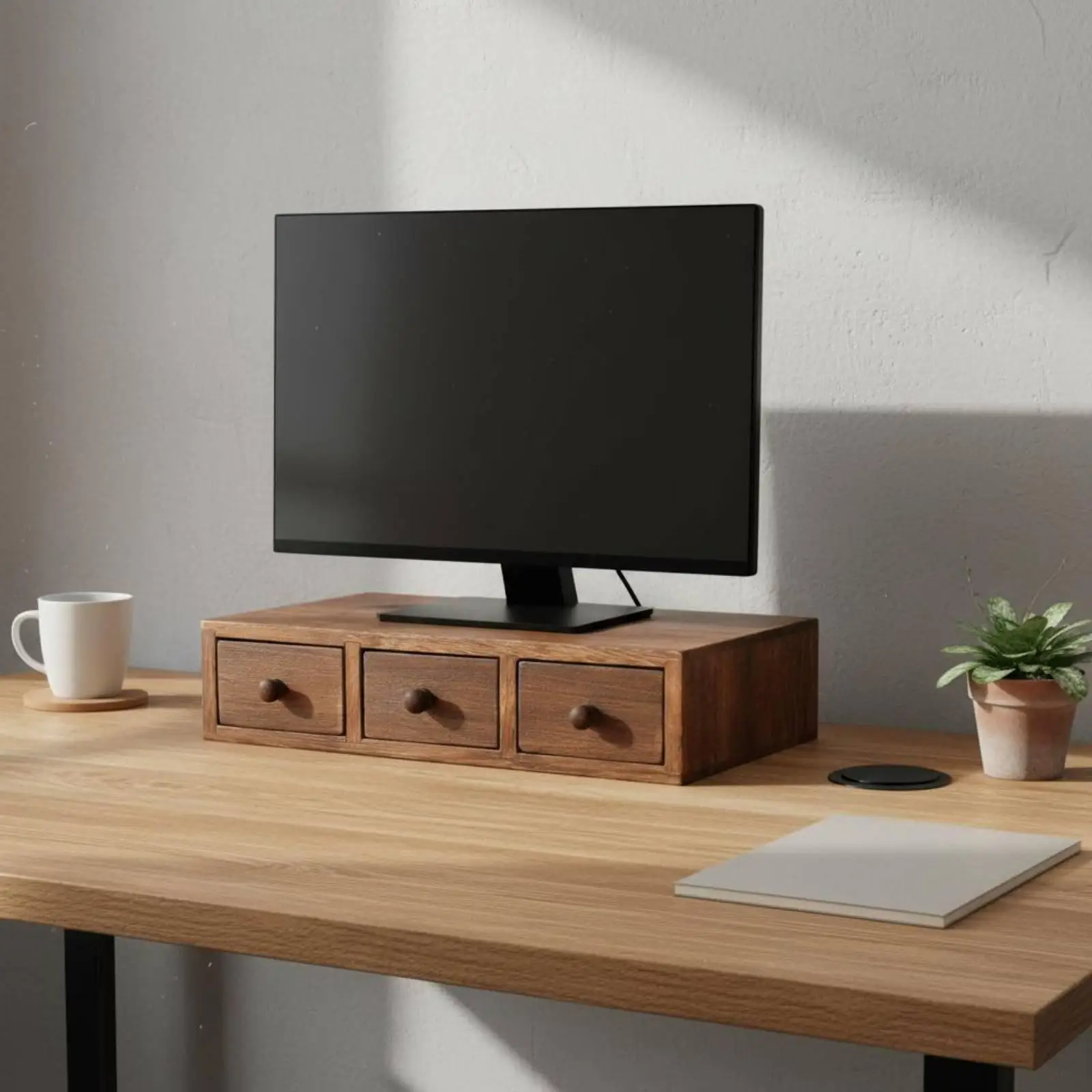 Desktop Storage Shelf Mini Multi Drawer Wood Organizer Cabinet Tidy Desk Furniture for Workspace Bedroom Stationery