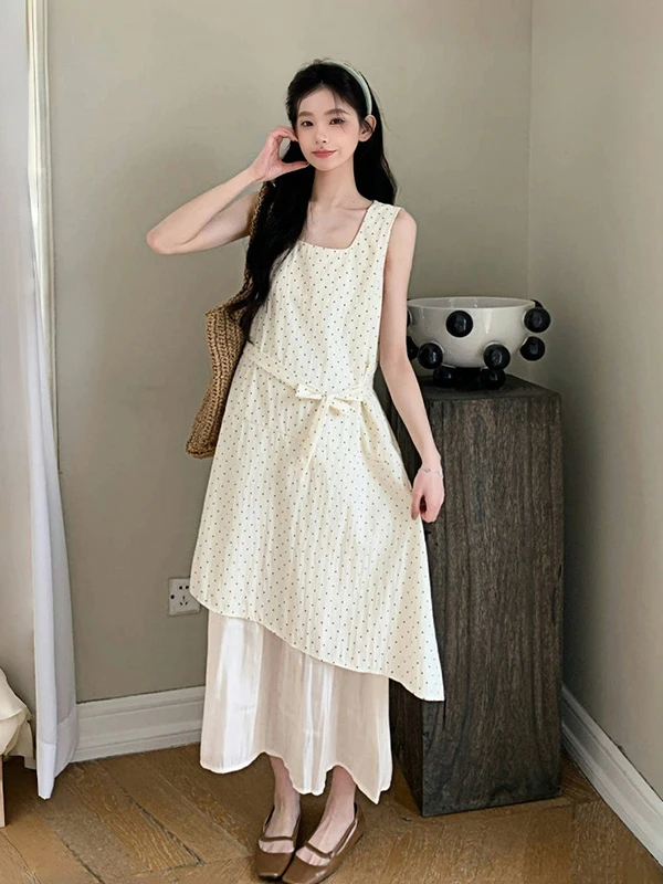 

plus Size Maternity Dress Casual Loose Fit Polka Dot Design Summer Women's Dress Breathable Comfortable Skirt Style Dress