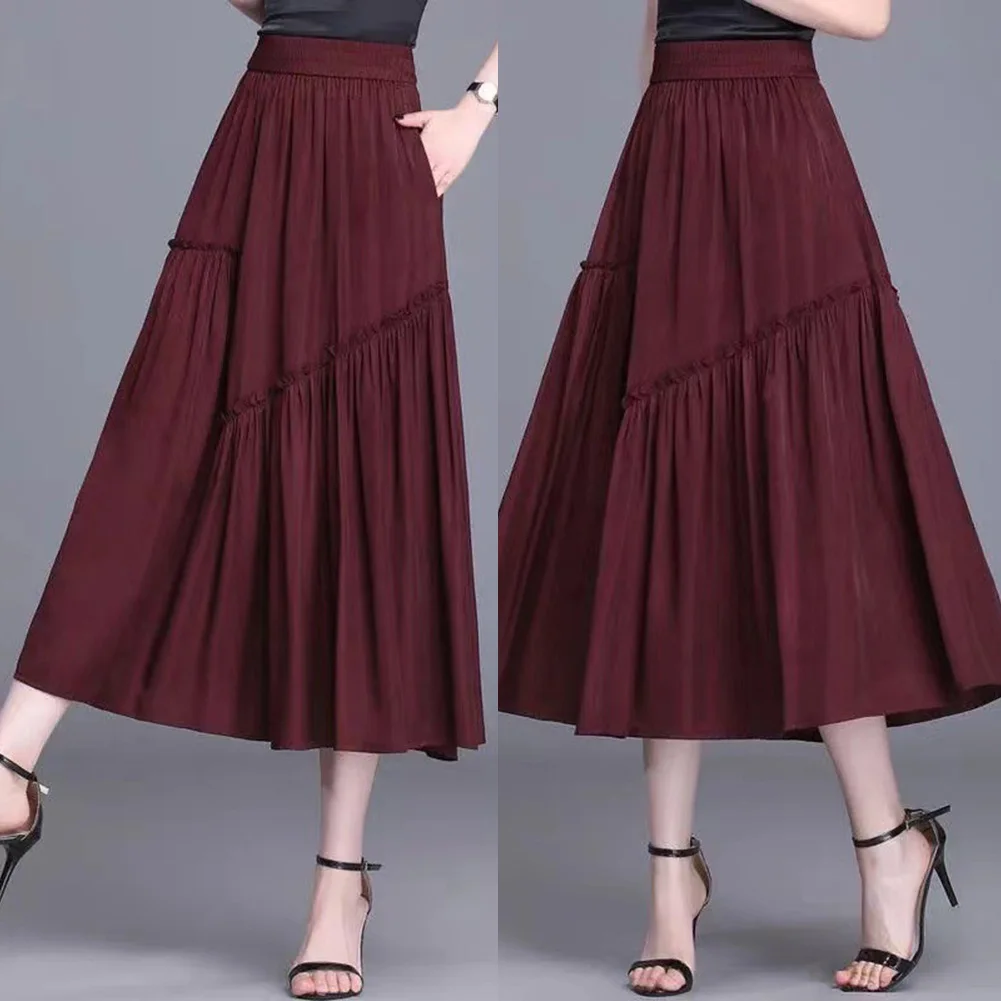 Casual Parties Black A-line Skirt Casual Vintage Pleated Skirt Vintage Style Casual Skirt Daily Wear New Arrival