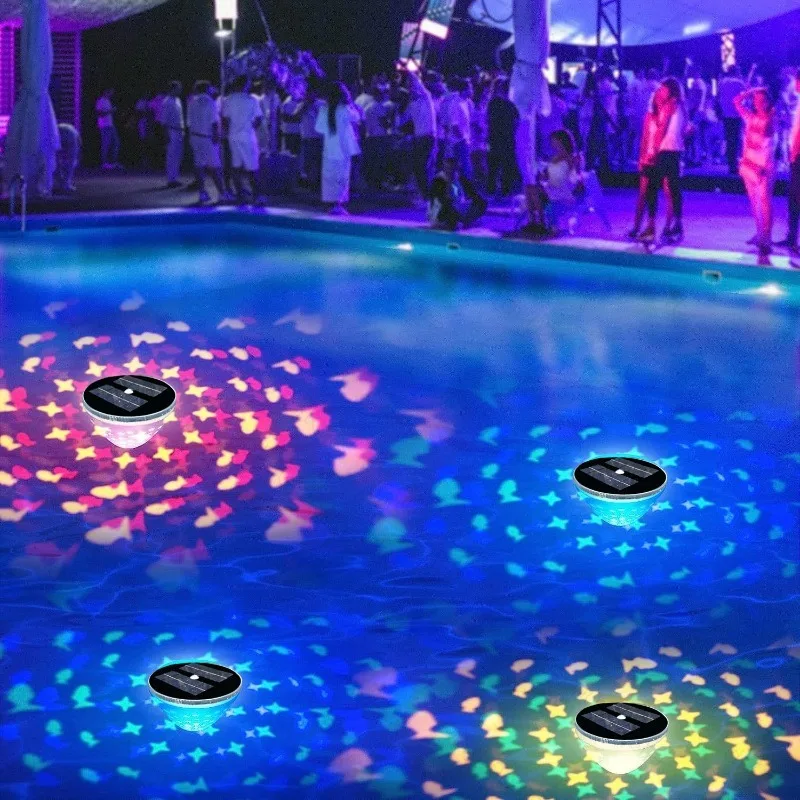 Floating Solar Pool Lights Waterproof Pool Lights With Rgb Color Changing 5 Lighting Modes Pond Lamp For Swimming Pool