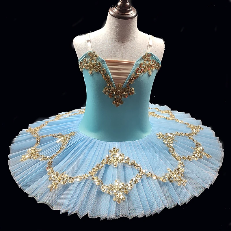 Children Professional Ballet Tutu For Kids Girls Swan Lake Ballet Dance Clothes Adult Pancake Ballerina Figure Skating Dress