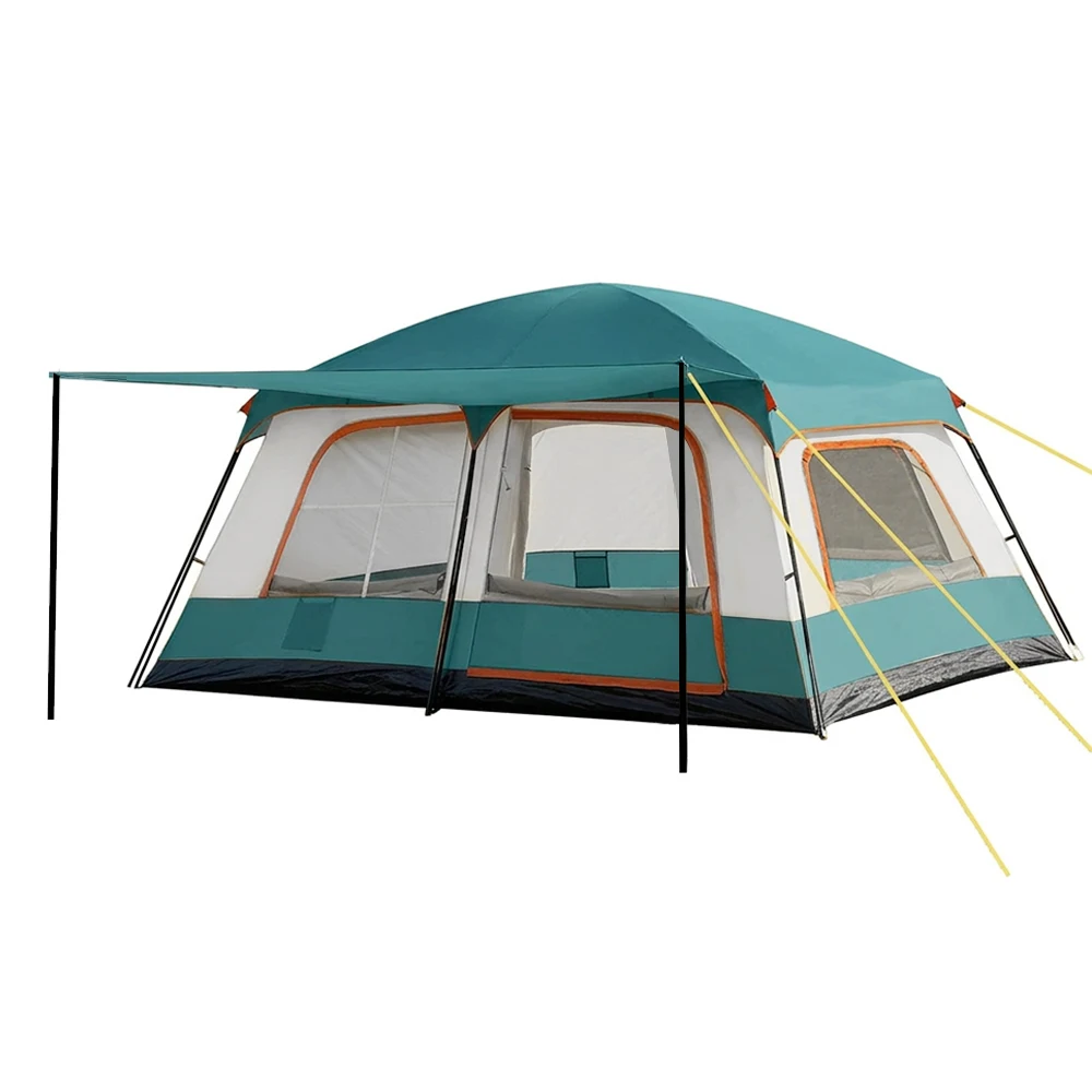 Carpa de Camping Grande para 4-6 Personas, Carpa Familiar para Exteriores con Toldo Extensible, Protección UV, Resistente al Viento y a los Mosquitos, para Camping y Senderismo