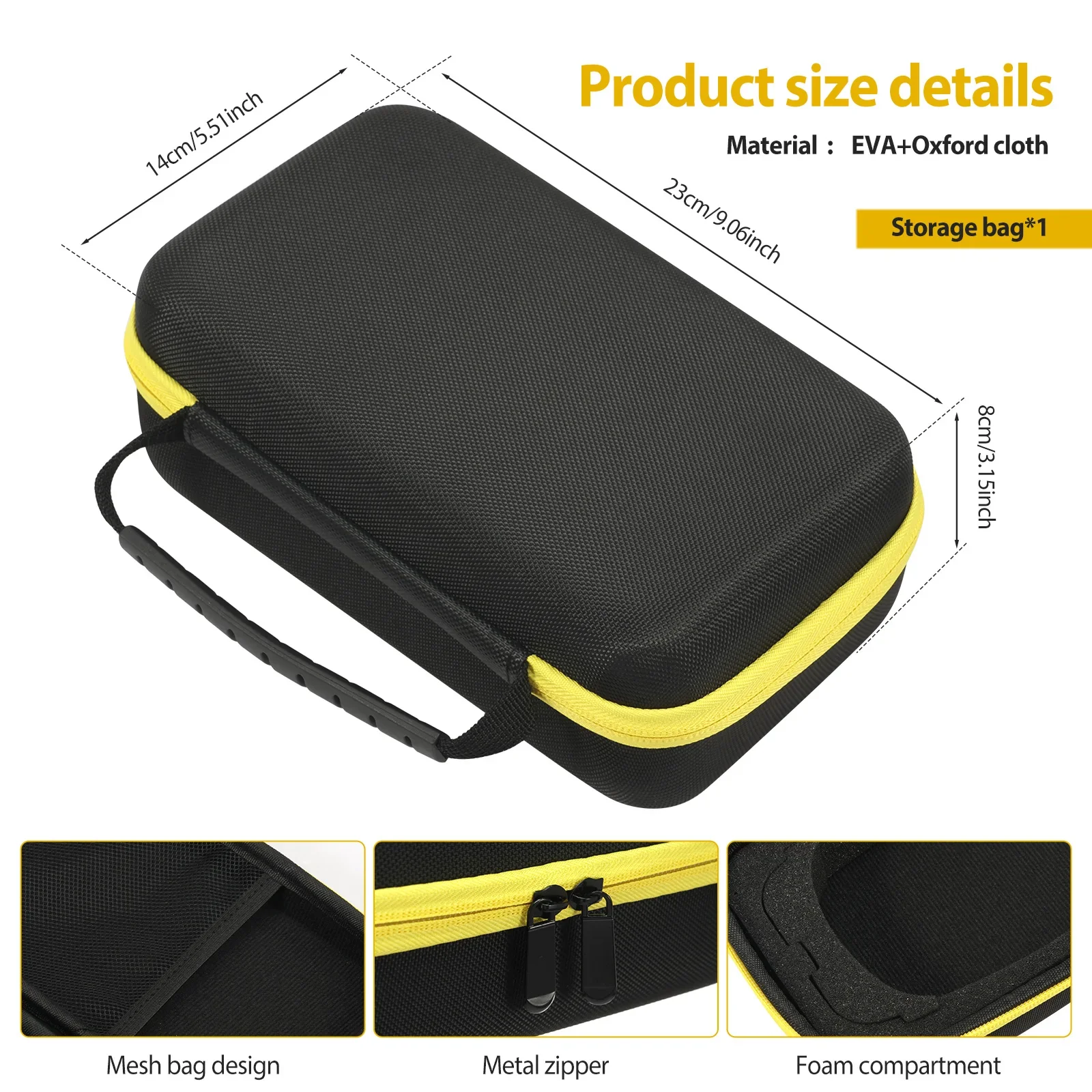 Multimeter Carry Case for Fluke F115C/F116C/F117C/15B+/17B+/18B+ Universal Shockproof EVA Digital Multimeter Protective Storage