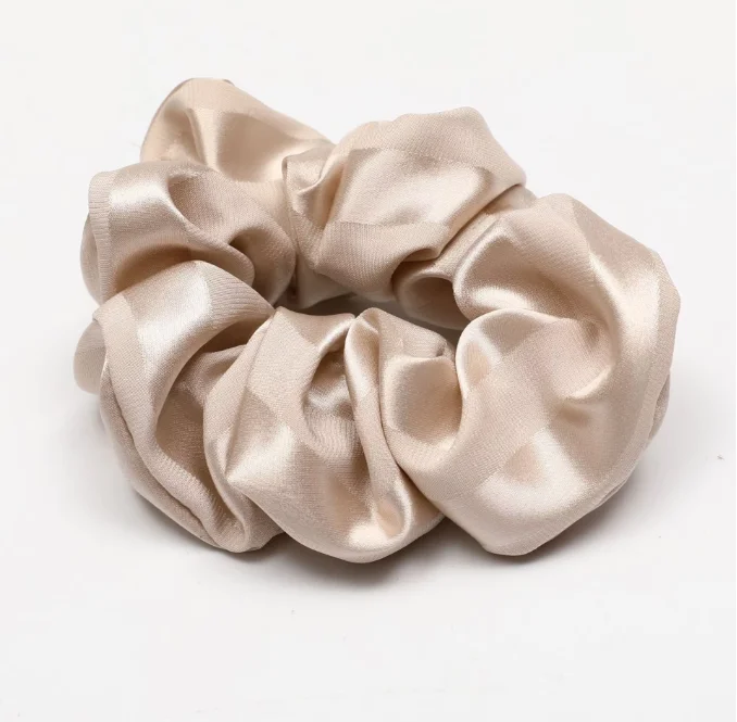 100% Pure Mulberry Silk Scrunchie 22 Momme Silk 6A Grade Fiber With OEKO-TEX 4cm Hair Accessories Silk Hair Band