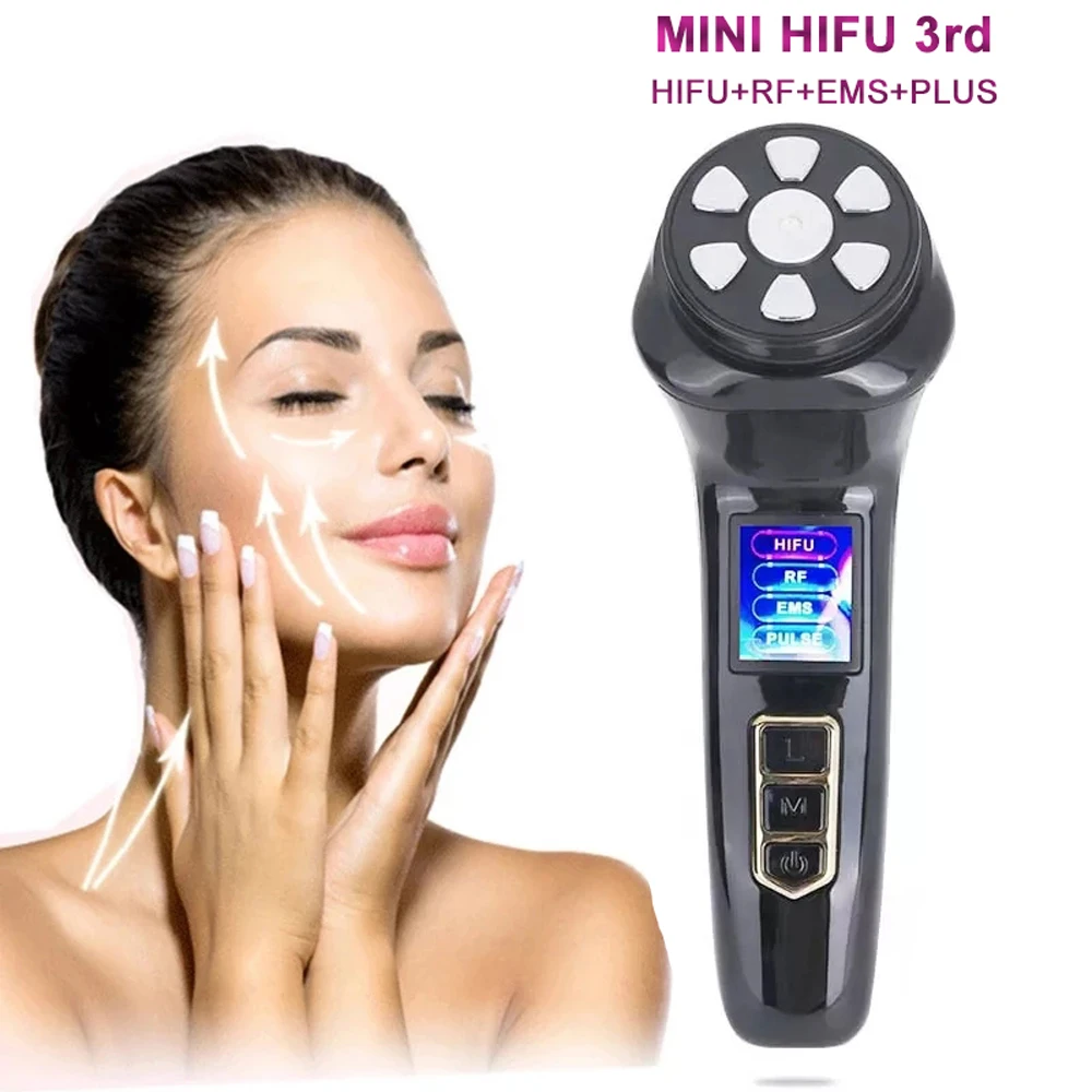 ترقية 4 في 1 آلة HIFU صغيرة الجيل الثالث EMS نبض الاحماء مدلك الوجه للوجوه والجسم جهاز التجميل بالموجات فوق الصوتية #2