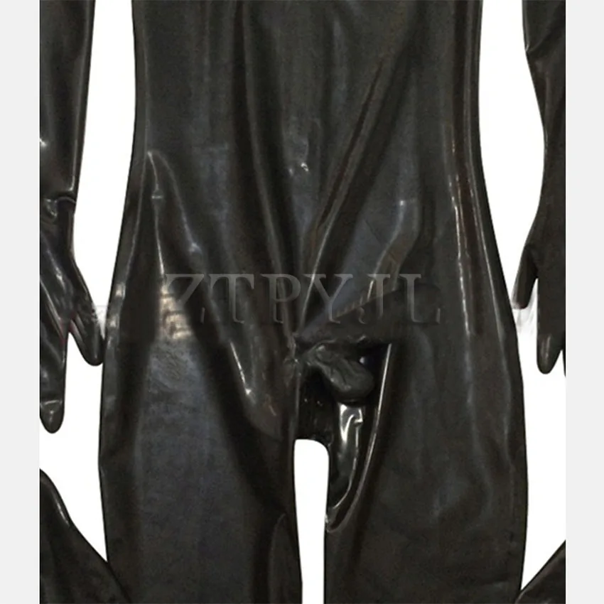 Male Sexy Plus Size PU Latex Bodysuit Faux Leather Suit Back Zipper Man Catsuit Open Eyes Full Body Jumpsuit Costume M L XL XXL