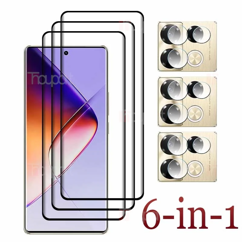 6in1 Tempered Glass For Infinix Note 40 pro Note 40S 3D Hard film Anti Shatter Note 40 pro plus Soft Camera Lens film