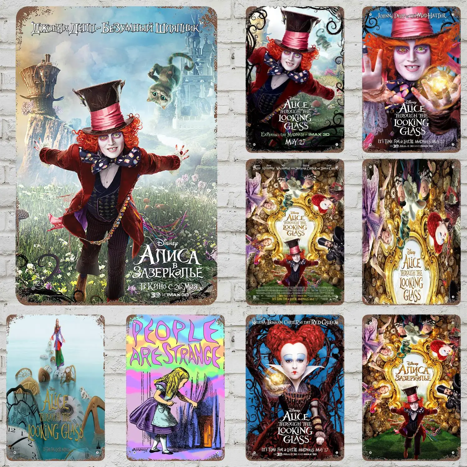 

MINISO Alice Through the Looking Glass Vintage Metal Tin Signs Posters Decor Retro Metal Plaque Wall Art Decor for Garage Bar
