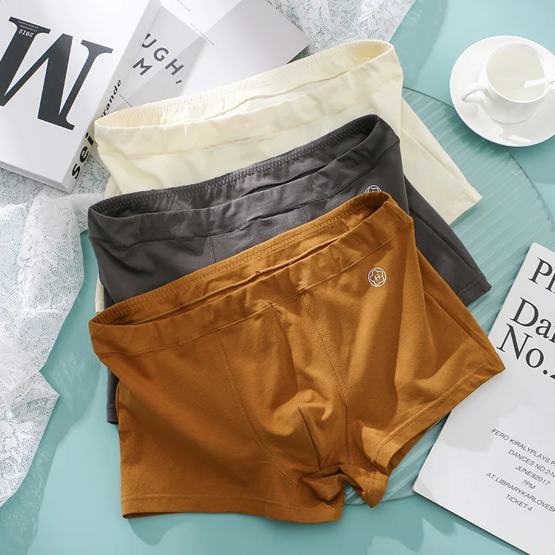 Calzoncillos Boxer sexis para hombre, ropa interior holgada de algodón, calzoncillos Boxer de cintura media, ropa interior transpirable con absorción de humedad, bragas elásticas