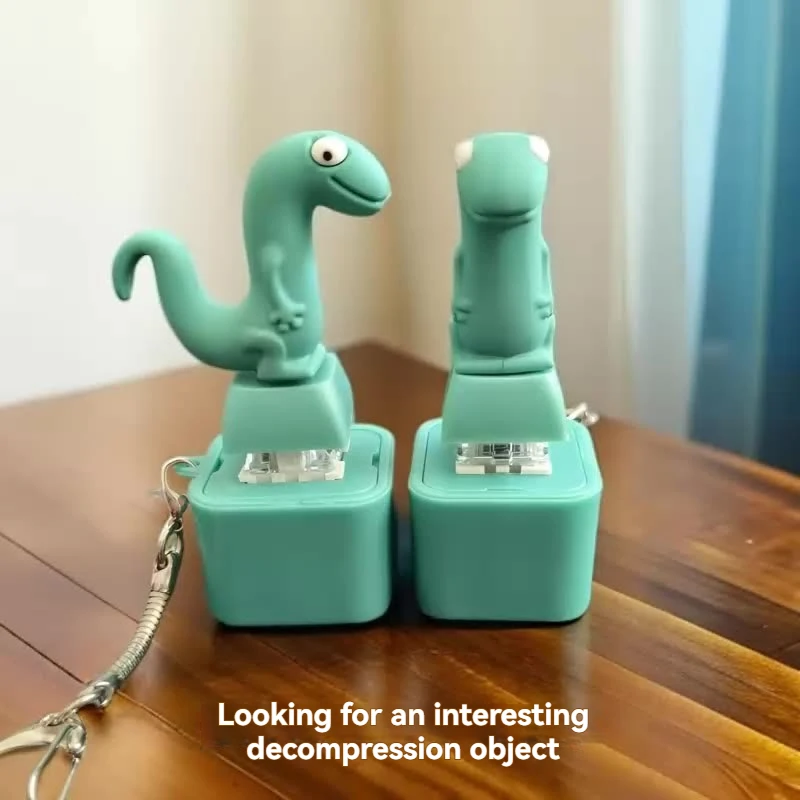 Kreative abstrakte Dekompression Press Sound leuchtende wiederaufladbare Cartoon Eidechse Schlüsselanhänger Press Sound dekorative Anhänger