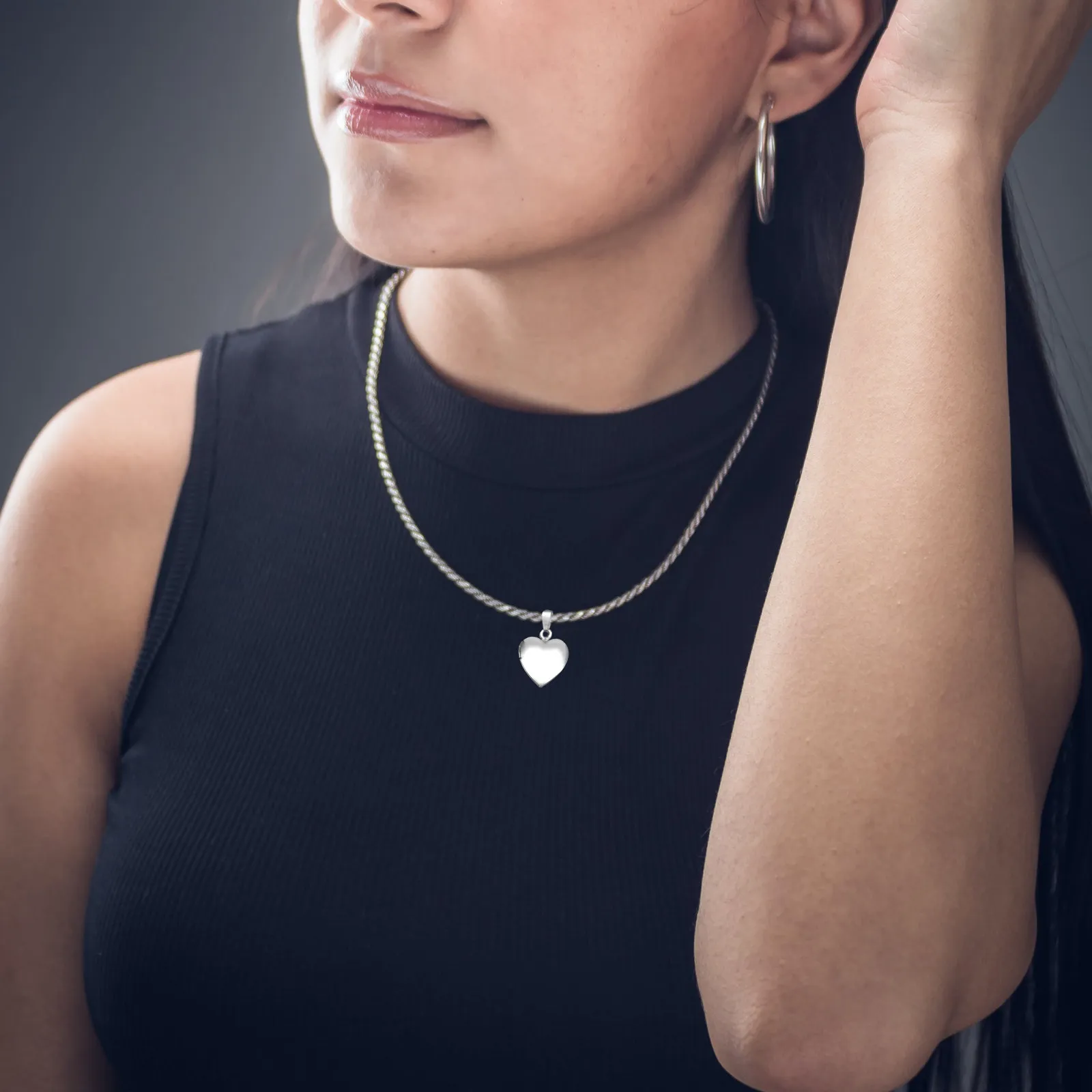 

Stainless Steel Heart-Shaped Locket Charm Photo Pendant for DIY Jewelry Making Necklace Craft Romantic Gift Exquisite Decorative