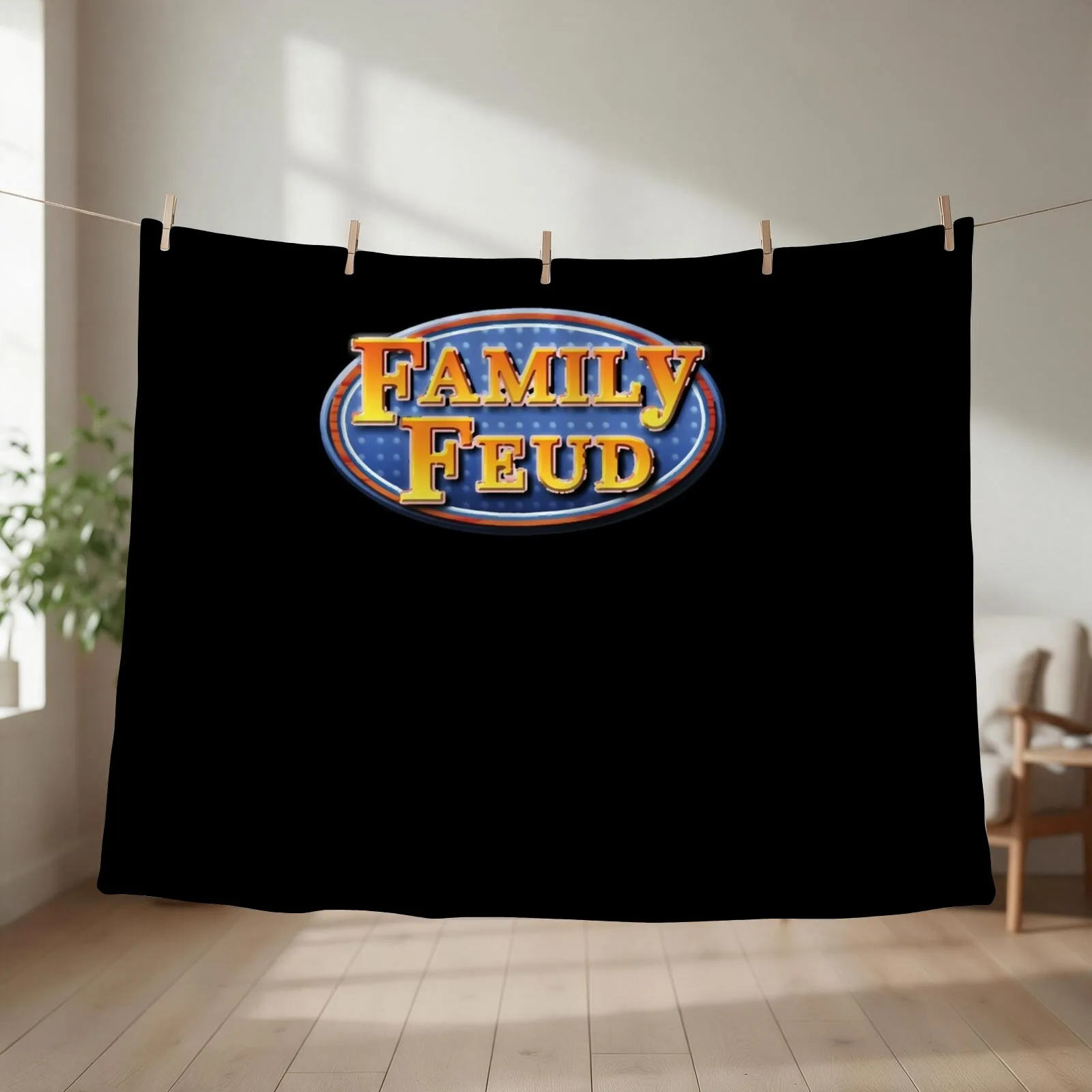 Cool Family Feud Game Show, Retro 90s Family Feud, Cool Graphic, Amazing Idea Throw Blanket