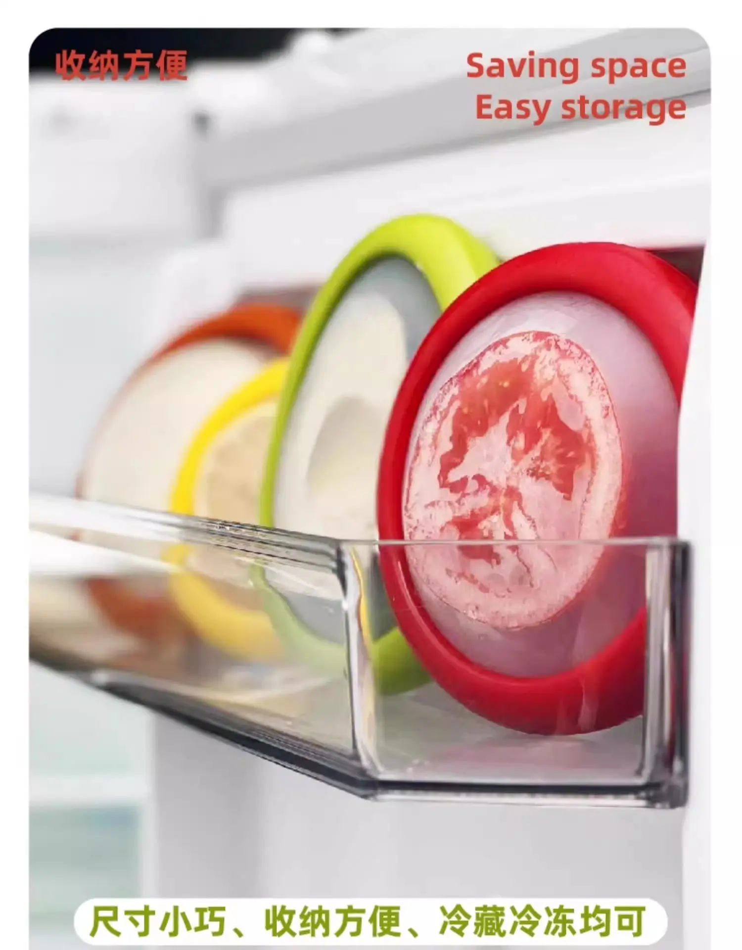 Transparent film sealed fruit crisper refrigerator Avocado lemon onion crisper Fruit storage box Vegetable and fruit crisper box